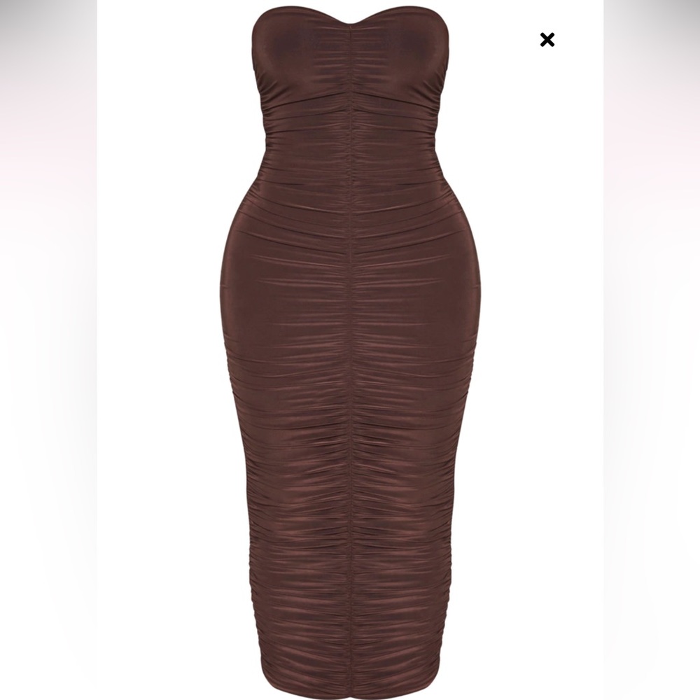 Brown slinky Tube Dress